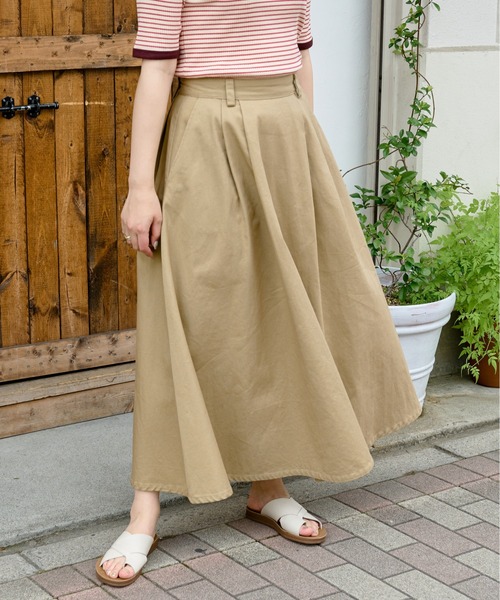 Ambre Neige（アンブルネージュ）の「タックボリュームスカート／【WEB/EC限定商品】（スカート・レディース・ブラック/ベージュ・FREE）」の20枚目の写真