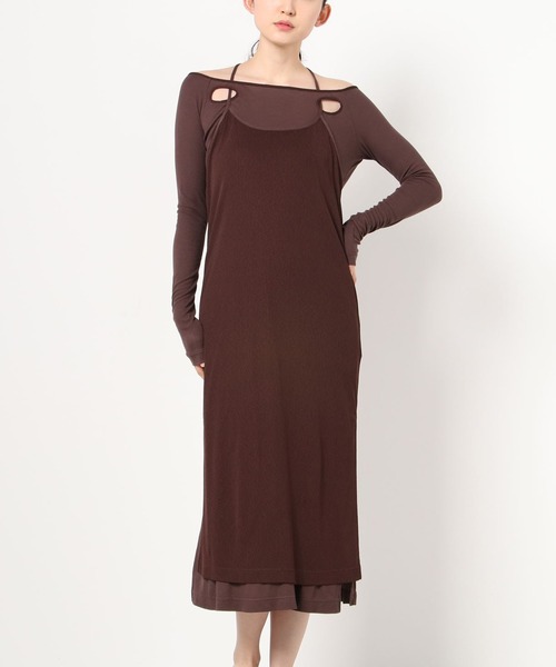 G.V.G.V.(ジーヴィージーヴィー)の「HOLE DRESS AND HALTER DRESS(ワンピース・レディース・ブラック/ブラウン・S/XS)」の2枚目の写真