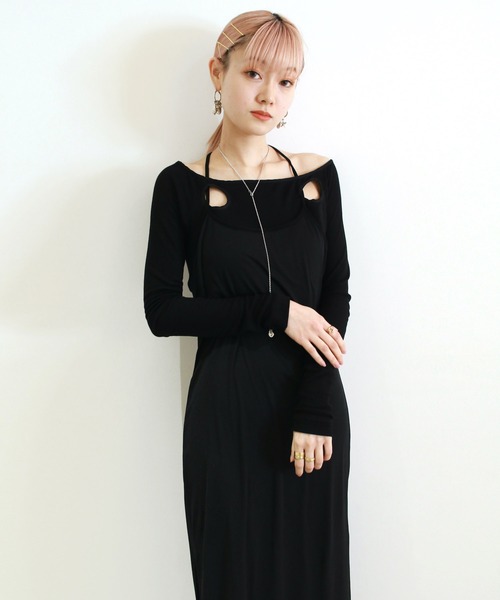 G.V.G.V.(ジーヴィージーヴィー)の「HOLE DRESS AND HALTER DRESS(ワンピース・レディース・ブラック/ブラウン・S/XS)」の17枚目の写真