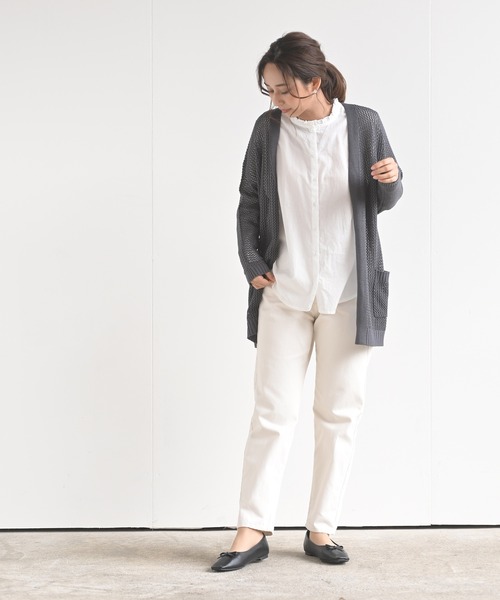 rps(アールピーエス)の「透かし編みニットカーディガン(カーディガン/ボレロ・レディース・オフホワイト/チャコールグレー/ミント/グレイッシュベージュ・M)」の22枚目の写真