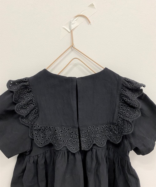 LOWRYS FARM（ローリーズファーム）の「コットンレースカラーブラウス　942851（シャツ/ブラウス・キッズ・ブラック/オフホワイト/オレンジ・130/120/110）」の8枚目の写真