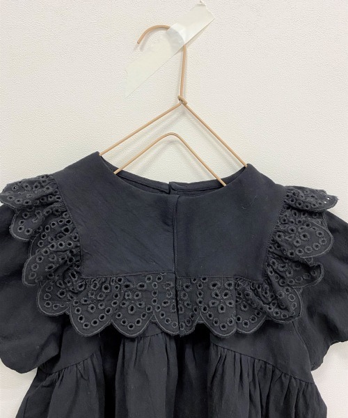 LOWRYS FARM（ローリーズファーム）の「コットンレースカラーブラウス　942851（シャツ/ブラウス・キッズ・ブラック/オフホワイト/オレンジ・130/120/110）」の7枚目の写真