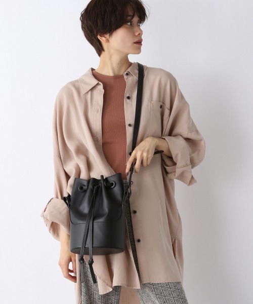 JEANASIS（ジーナシス）の「フェイクレザーバケットバッグ/948304（ショルダーバッグ・レディース・グリーン/ブラック/ブラウン/ホワイト・FREE）」の3枚目の写真