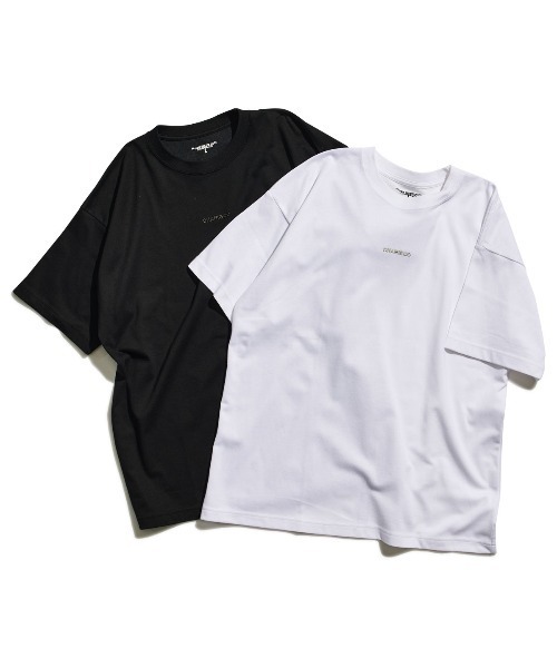 CHARI&CO（チャリアンドコー）の「CHARI&CO EMBROIDERY BOLD LOGO TEE "CTET" Tシャツ（Tシャツ/カットソー・メンズ・ホワイト/ブラック・SMALL/MEDIUM/LARGE/X-LARGE）」の3枚目の写真