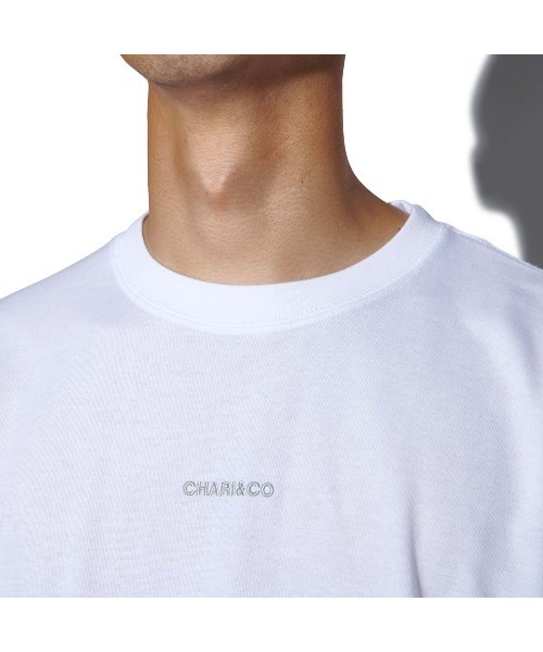 CHARI&CO（チャリアンドコー）の「CHARI&CO EMBROIDERY BOLD LOGO TEE "CTET" Tシャツ（Tシャツ/カットソー・メンズ・ホワイト/ブラック・SMALL/MEDIUM/LARGE/X-LARGE）」の11枚目の写真