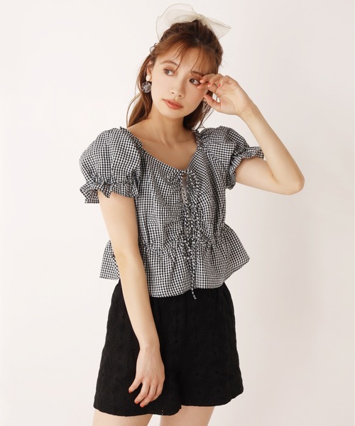 one after another NICE CLAUP(ワンアフターアナザーナイスクラップ)の「カットレースショートパンツ(その他パンツ・レディース・ブラック/ブラウン/オフホワイト・FREE)」の19枚目の写真