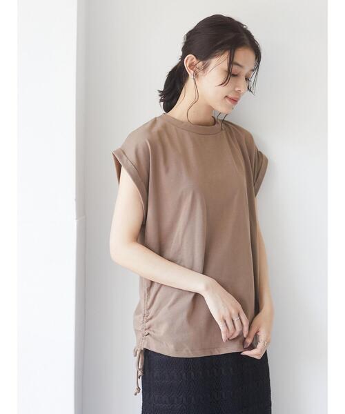 RAY CASSIN FAVORI(レイカズンフェバリ)の「・RAY CASSIN サイドドロストフレンチTシャツ*(Tシャツ/カットソー・レディース・チャコールグレー/オフホワイト/サックスブルー/モカ・FREE)」の18枚目の写真