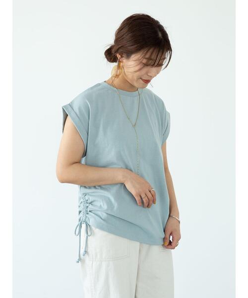 RAY CASSIN FAVORI(レイカズンフェバリ)の「・RAY CASSIN サイドドロストフレンチTシャツ*(Tシャツ/カットソー・レディース・チャコールグレー/オフホワイト/サックスブルー/モカ・FREE)」の19枚目の写真