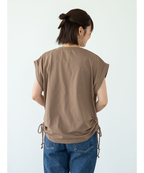 RAY CASSIN FAVORI(レイカズンフェバリ)の「・RAY CASSIN サイドドロストフレンチTシャツ*(Tシャツ/カットソー・レディース・チャコールグレー/オフホワイト/サックスブルー/モカ・FREE)」の14枚目の写真