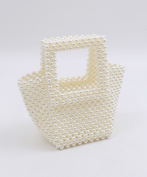 WC（ダブル シー）の「パールスクエアハンドルバッグ（ハンドバッグ・レディース・ホワイト・FREE）」の6枚目の写真