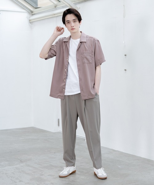 ADPOSION(アドポーション)の「ポリトロリラックスオープンカラーシャツ(シャツ/ブラウス・メンズ・グレー/グリーン/ブラック/ホワイト/ブラウン/ブルー・MEDIUM/LARGE/X-LARGE)」の19枚目の写真