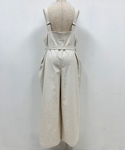 PICCIN（ピッチン）の「【日本製】リボンベルト付きサロペット（サロペット/オーバーオール・レディース・ライトグレー/ネイビー/サンドベージュ・M）」の8枚目の写真