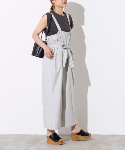 PICCIN（ピッチン）の「【日本製】リボンベルト付きサロペット（サロペット/オーバーオール・レディース・ライトグレー/ネイビー/サンドベージュ・M）」の20枚目の写真