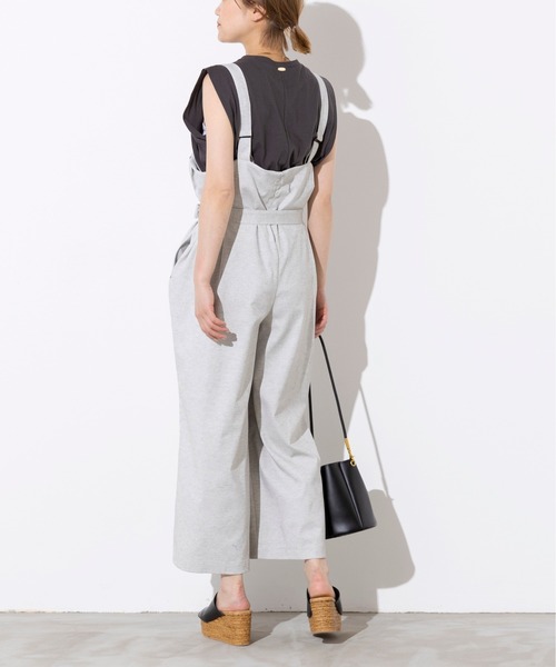 PICCIN（ピッチン）の「【日本製】リボンベルト付きサロペット（サロペット/オーバーオール・レディース・ライトグレー/ネイビー/サンドベージュ・M）」の21枚目の写真