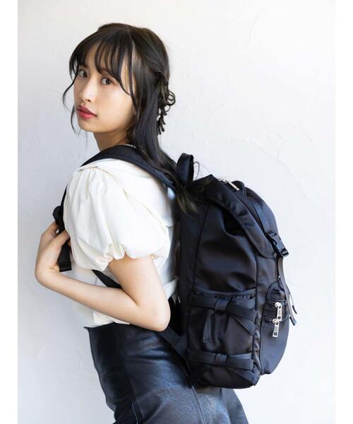 Honey Salon(ハニーサロン)の「メニーポケットベルトリュック(バックパック/リュック・レディース・ブラック/ラベンダー・FREE)」の21枚目の写真