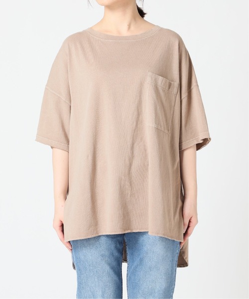SLOBE IENA（スローブイエナ）の「ピースダイBIGTシャツ【手洗い可能】◆（Tシャツ/カットソー・レディース・ホワイト/ベージュ/グリーン系その他/グレー・FREE）」の9枚目の写真