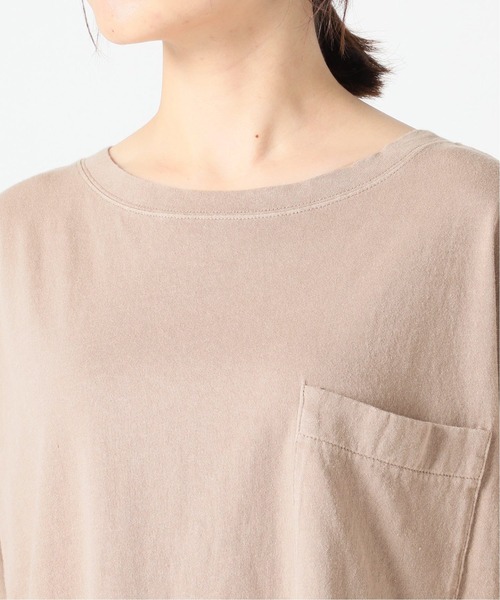 SLOBE IENA（スローブイエナ）の「ピースダイBIGTシャツ【手洗い可能】◆（Tシャツ/カットソー・レディース・ホワイト/ベージュ/グリーン系その他/グレー・FREE）」の12枚目の写真