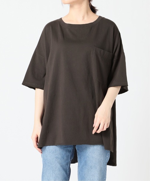 SLOBE IENA（スローブイエナ）の「ピースダイBIGTシャツ【手洗い可能】◆（Tシャツ/カットソー・レディース・ホワイト/ベージュ/グリーン系その他/グレー・FREE）」の19枚目の写真