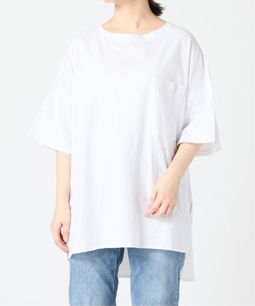 SLOBE IENA（スローブイエナ）の「ピースダイBIGTシャツ【手洗い可能】◆（Tシャツ/カットソー・レディース・ホワイト/ベージュ/グリーン系その他/グレー・FREE）」の21枚目の写真