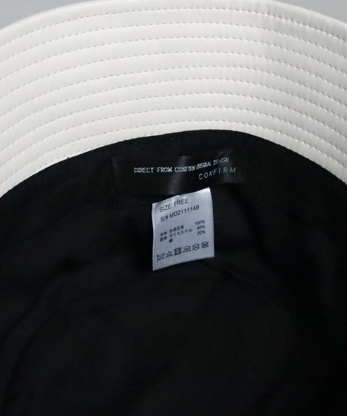 Confirm（コンファーム）の「Confirm / コンファーム シンセティックレザーバケットハット（ハット・メンズ・ホワイト/ブラック/ホワイト系その他・FREE）」の5枚目の写真