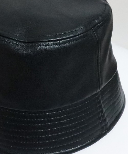 Confirm（コンファーム）の「Confirm / コンファーム シンセティックレザーバケットハット（ハット・メンズ・ホワイト/ブラック/ホワイト系その他・FREE）」の8枚目の写真