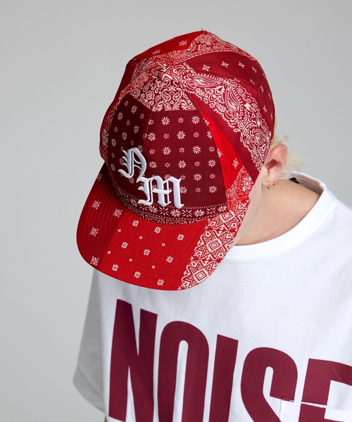 NOISE MAKER(ノイズメーカー)の「バンダナ柄キャップ(キャップ・メンズ・ブラック/レッド・FREE)」の2枚目の写真