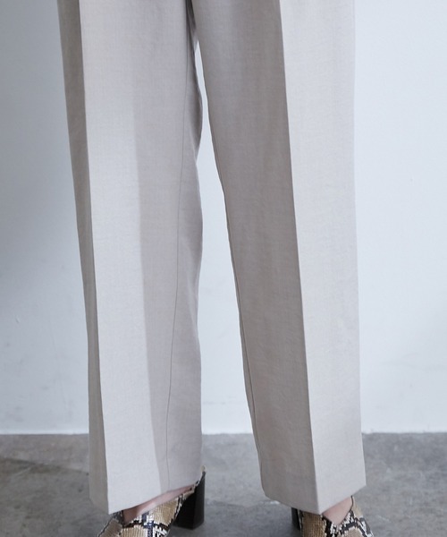 VIS（ビス）の「【EASY CARE】リネンライクタックワイドパンツ（その他パンツ・レディース・ブラック/ベージュ/カーキ/ピンク・S/M/L）」の11枚目の写真