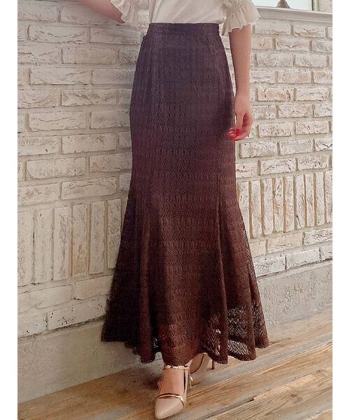 RESEXXY(リゼクシー)の「オープンワークマーメイドスカート(スカート・レディース・ブラック/ブラウン/アイボリー/ラベンダー・FREE)」の4枚目の写真