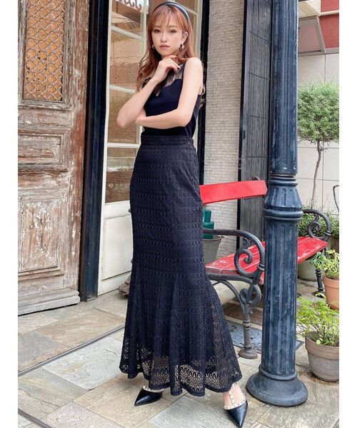 RESEXXY(リゼクシー)の「オープンワークマーメイドスカート(スカート・レディース・ブラック/ブラウン/アイボリー/ラベンダー・FREE)」の20枚目の写真