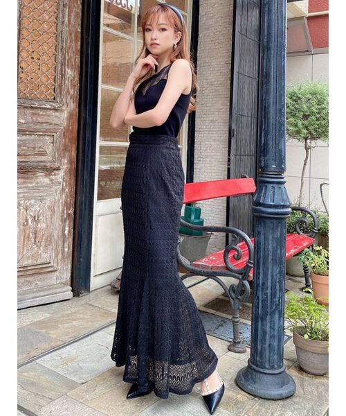 RESEXXY(リゼクシー)の「オープンワークマーメイドスカート(スカート・レディース・ブラック/ブラウン/アイボリー/ラベンダー・FREE)」の22枚目の写真