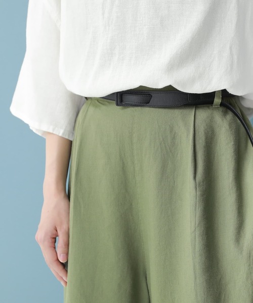 osharewalker（オシャレウォーカー）の「『ノンバックルファッションベルト』（ベルト・レディース・ブラック/キャメル/アイボリー・FREE）」の2枚目の写真