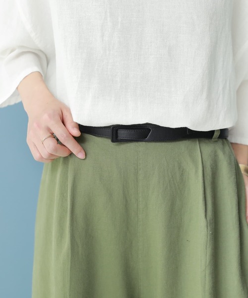 osharewalker（オシャレウォーカー）の「『ノンバックルファッションベルト』（ベルト・レディース・ブラック/キャメル/アイボリー・FREE）」の5枚目の写真