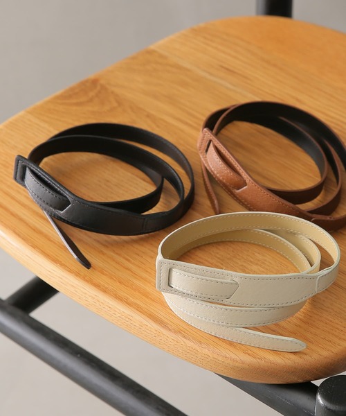 osharewalker（オシャレウォーカー）の「『ノンバックルファッションベルト』（ベルト・レディース・ブラック/キャメル/アイボリー・FREE）」の17枚目の写真