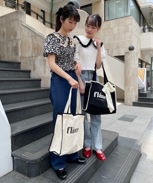 one after another NICE CLAUP(ワンアフターアナザーナイスクラップ)の「【Web限定】丸衿シャーリングブラウス(Tシャツ/カットソー・レディース・ブラック/オフホワイト/ブラック系その他・FREE)」の15枚目の写真