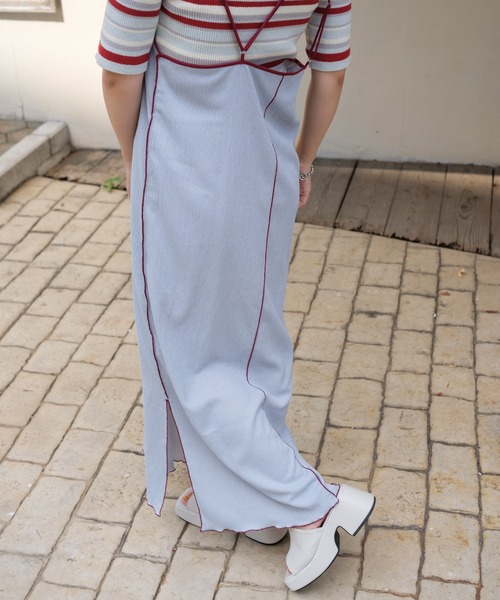 Kastane（カスタネ）の「配色パイピングキャミワンピース（ワンピース・レディース・サックスブルー/ミント/ホワイト系その他・FREE）」の17枚目の写真