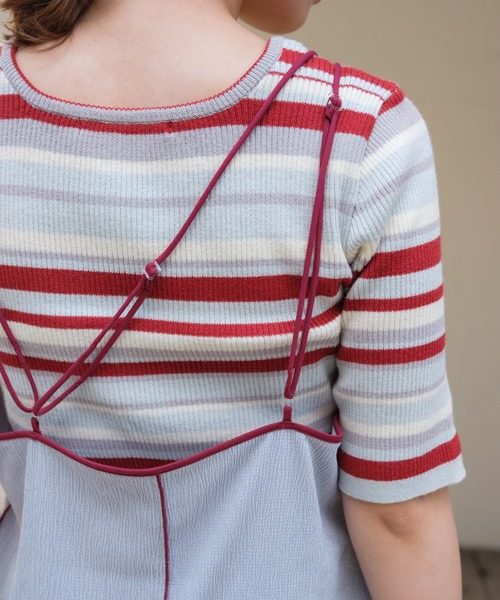 Kastane（カスタネ）の「配色パイピングキャミワンピース（ワンピース・レディース・サックスブルー/ミント/ホワイト系その他・FREE）」の18枚目の写真