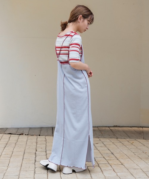 Kastane（カスタネ）の「配色パイピングキャミワンピース（ワンピース・レディース・サックスブルー/ミント/ホワイト系その他・FREE）」の20枚目の写真