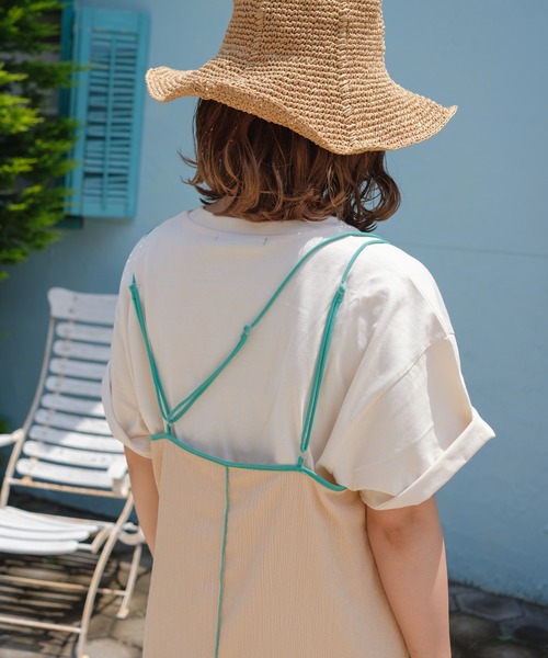 Kastane（カスタネ）の「配色パイピングキャミワンピース（ワンピース・レディース・サックスブルー/ミント/ホワイト系その他・FREE）」の21枚目の写真