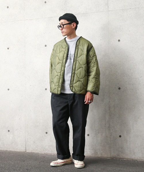 MILITARY(ミリタリー)の「実物 新品 米軍M-65フィールドジャケット用ライナー【ボタン無し】(テーラードジャケット・メンズ・オリーブ・S/M)」の2枚目の写真