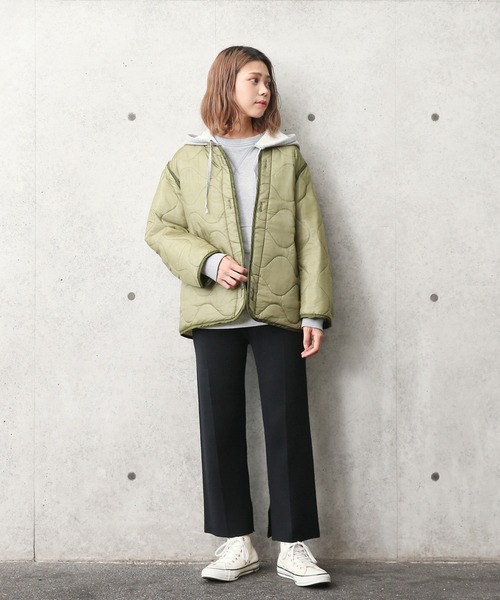 MILITARY(ミリタリー)の「実物 新品 米軍M-65フィールドジャケット用ライナー【ボタン無し】(テーラードジャケット・メンズ・オリーブ・S/M)」の4枚目の写真