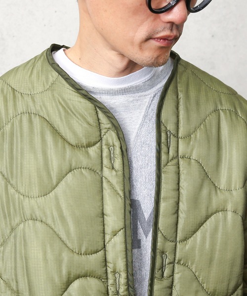 MILITARY(ミリタリー)の「実物 新品 米軍M-65フィールドジャケット用ライナー【ボタン無し】(テーラードジャケット・メンズ・オリーブ・S/M)」の8枚目の写真