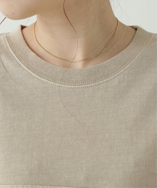 RAY CASSIN（レイカズン）の「フレンチスリーブピグメント切替Tシャツ（Tシャツ/カットソー・レディース・ブラック/ベージュ/パープル/オフホワイト/ブルー・FREE）」の15枚目の写真