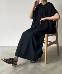 NEUNA | リネンタッチスナップ付きワンピース(ワンピース)