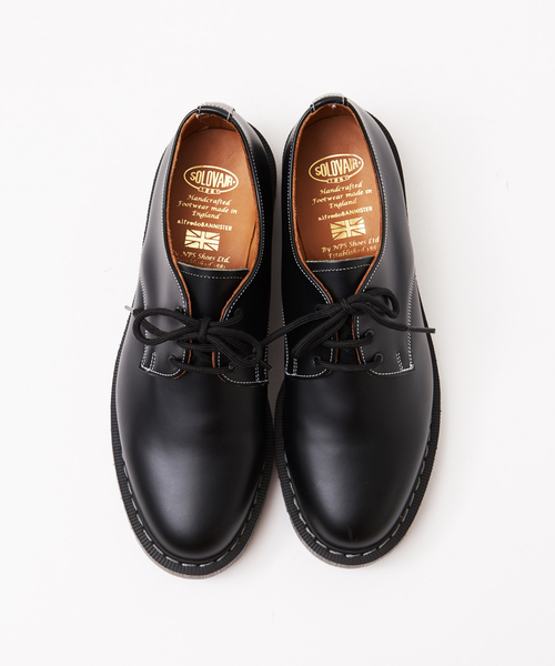 SOLOVAIR（ソロヴェアー）の「【SOLOVAIR / ソロヴェアー 別注】ハイシャイン 3ホール プレーントゥシューズ（その他シューズ・メンズ・ブラック・8/8.5/6.5/7/7.5）」の6枚目の写真
