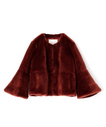 a*u様 ANAYI アナイ　ファー付き　レザージャケット　ショート丈 Fur & Leather】秋の気配を纏う、柔らかなファーと艶やかなレザー