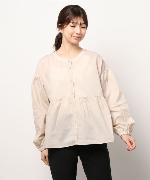 コットンボイルギャザーブラウス LARUTA｜コットンボイルギャザーブラウス | Rakuten Fashion
