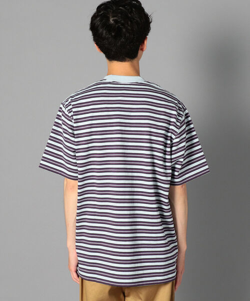 DANTON（ダントン）の「【DANTON/ダントン】クルーネック半袖ボーダーポケットTシャツ#JD-9041（Tシャツ/カットソー・メンズ・ブルー系その他3/パープル系その他4・38/40/42/44/46）」の8枚目の写真