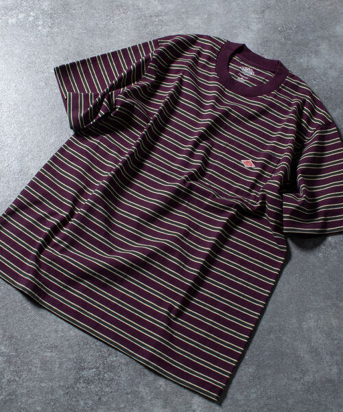 DANTON（ダントン）の「【DANTON/ダントン】クルーネック半袖ボーダーポケットTシャツ#JD-9041（Tシャツ/カットソー・メンズ・ブルー系その他3/パープル系その他4・38/40/42/44/46）」の17枚目の写真