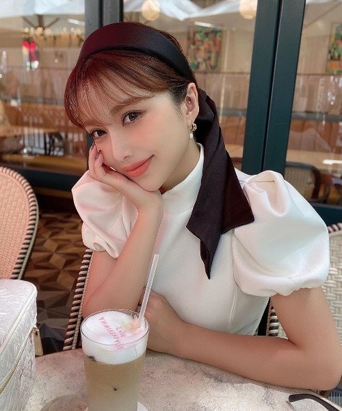 EIMY ISTOIRE(エイミーイストワール)の「Back Ribbon Cachucha(カチューシャ・レディース・ブラック/ベージュ・FREE)」の3枚目の写真