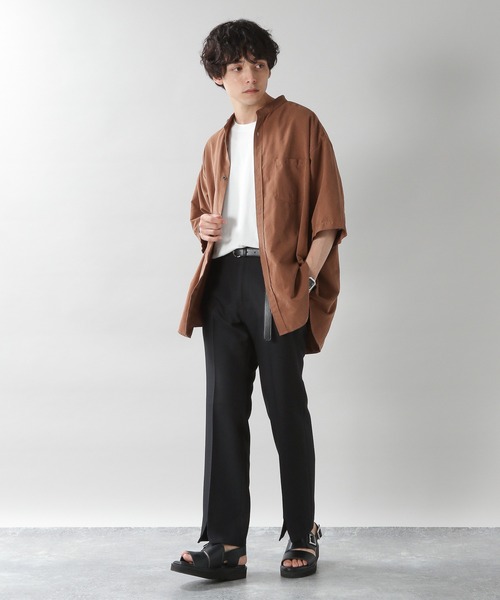 RAGEBLUE（レイジブルー）の「センタープレス/PEスソスリットフレアパンツ/957081（スラックス・メンズ・ブラック/ベージュ系その他2・MEDIUM/LARGE）」の7枚目の写真